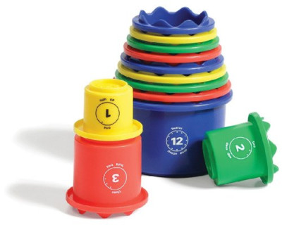 Discovery Toys Measure UP! 12-Piece Stacking & Nesting Cups STEM Learning