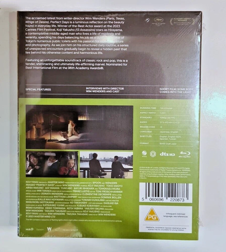 BLU-RAY  PERFECT DAYS     BRAND NEW SEALED UK STOCK - Image 2 of 2