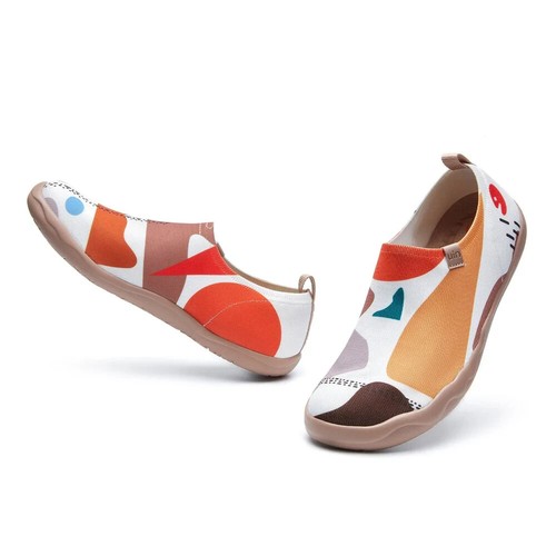 Men Size 6-11 UIN Slip On Shoes Canvas Comfortable "DunhuangDanxia Landform" - Picture 5 of 10