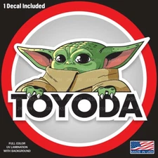 The Child Baby Yoda Decal Die-Cut For Grogu and Toyota Fans