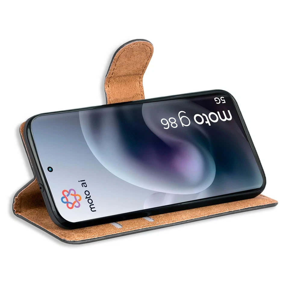 Schutz Hülle für Motorola Moto G86 5G Klapp Tasche Book Cover Flip Wallet - Bild 4 von 4
