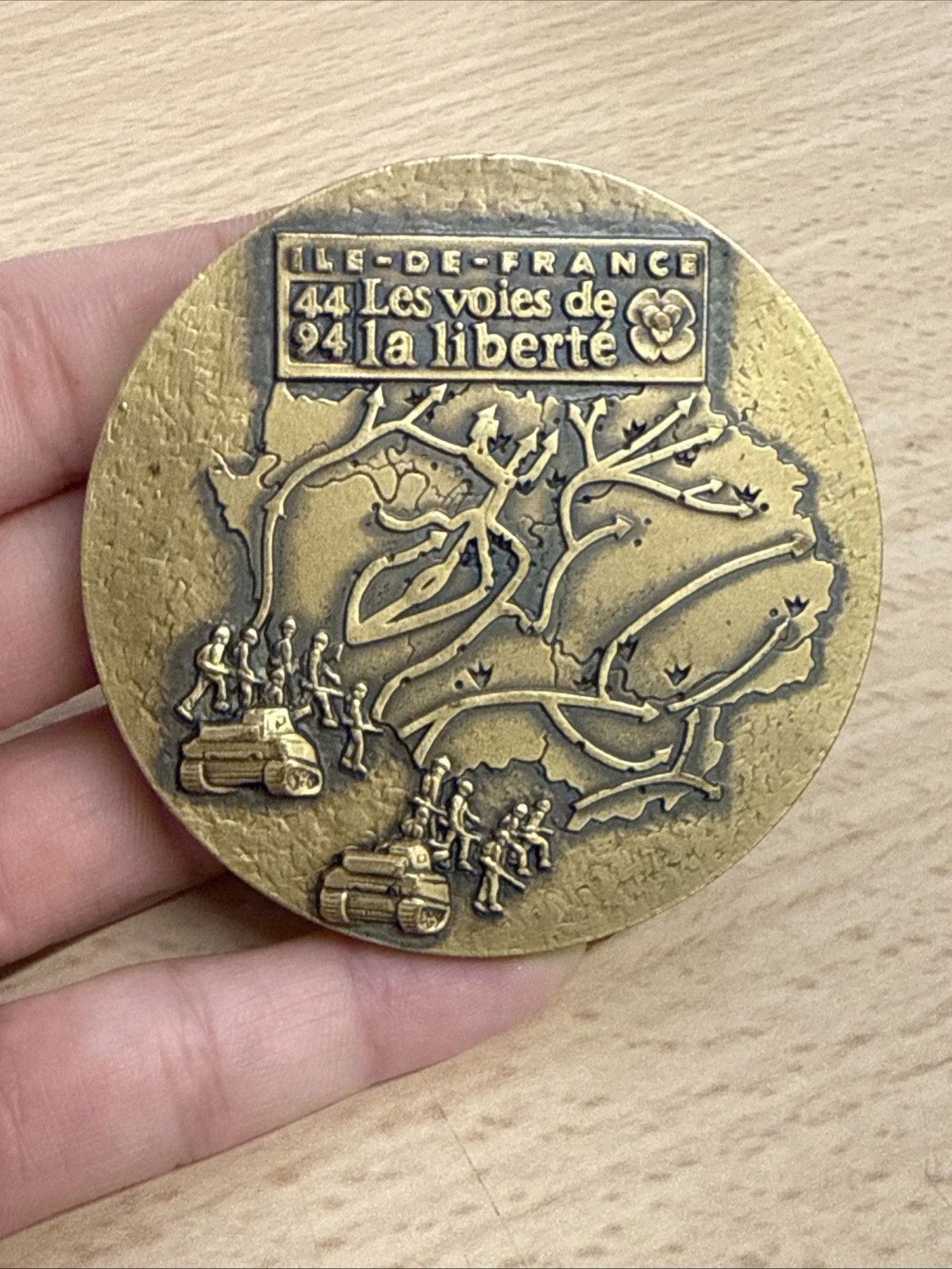 Médaille Île De France Les Voies De La Liberté 44 94 En Bronze FL