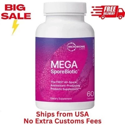 Mega Sporebiotic 60 Capsules Microbiome, Gut Health Probiotic Men And Women