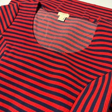 J.Crew Dress Striped Cotton Blend Fit and Flare Short Sleeve Preppy 0