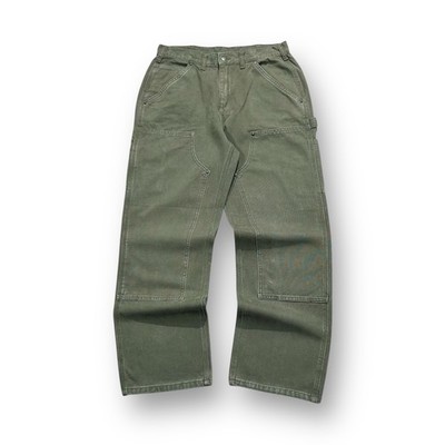 Carhartt Double Knee Carpenter Trousers W34 Green
