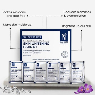 NutriGlow Advanced Pro Formula Skin Whitening Facial kit For Glowing Skin 60gm