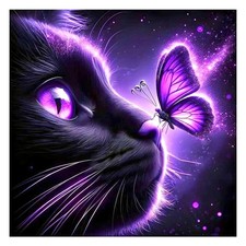 Cat Diamond Art Kits for Adults, Butterfly Diamond Painting Kits for Beginner...