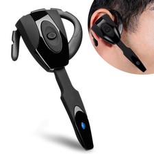 Bluetooth Trucker Headset Wireless Dual Mic Noise Cancelling Earpiece Earbuds