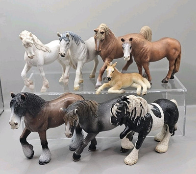 Vintage 8x Schleich Bauernhof Tiere Konvolut x7 Pferd X1 Einhorn 2000-2007