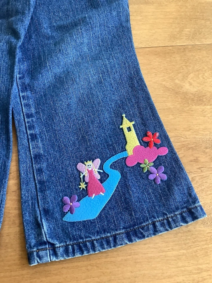 Camisa e jeans azul combinando feminina tamanho 5 Flapdoodles Princess & Castle NOVA tamanho 4 - Imagem 4 de 4