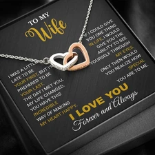 To My Wife Necklace, Gift For Wife, Anniversary Gift For Wife, Necklace For Wife