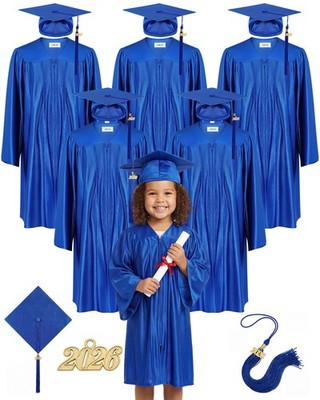 Xuhal 6 Set Preschool Graduation Cap and Gown Set Kindergarten Grad Gowns Chi...