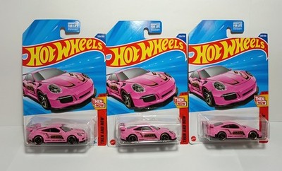 Hot Wheels Porsche 911 GT3 RS Then & Now #8/10 Pink Race Car HTF New Lot 3