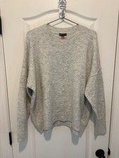 Vince Camuto Women's Sweater Crew Neck Oversized Size L Gray