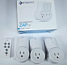Etekcity Zap Remote Outlet Switch Model ZAP 3F  
