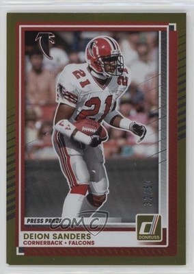 2025 Panini Donruss Press Proof Gold 32/50 Deion Sanders #21 HOF 1m00