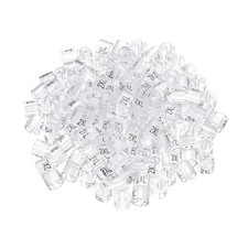 Clothes Hanger Marker 2XL Size Tag Fit 3mm Rod Transparent, Pack of 150