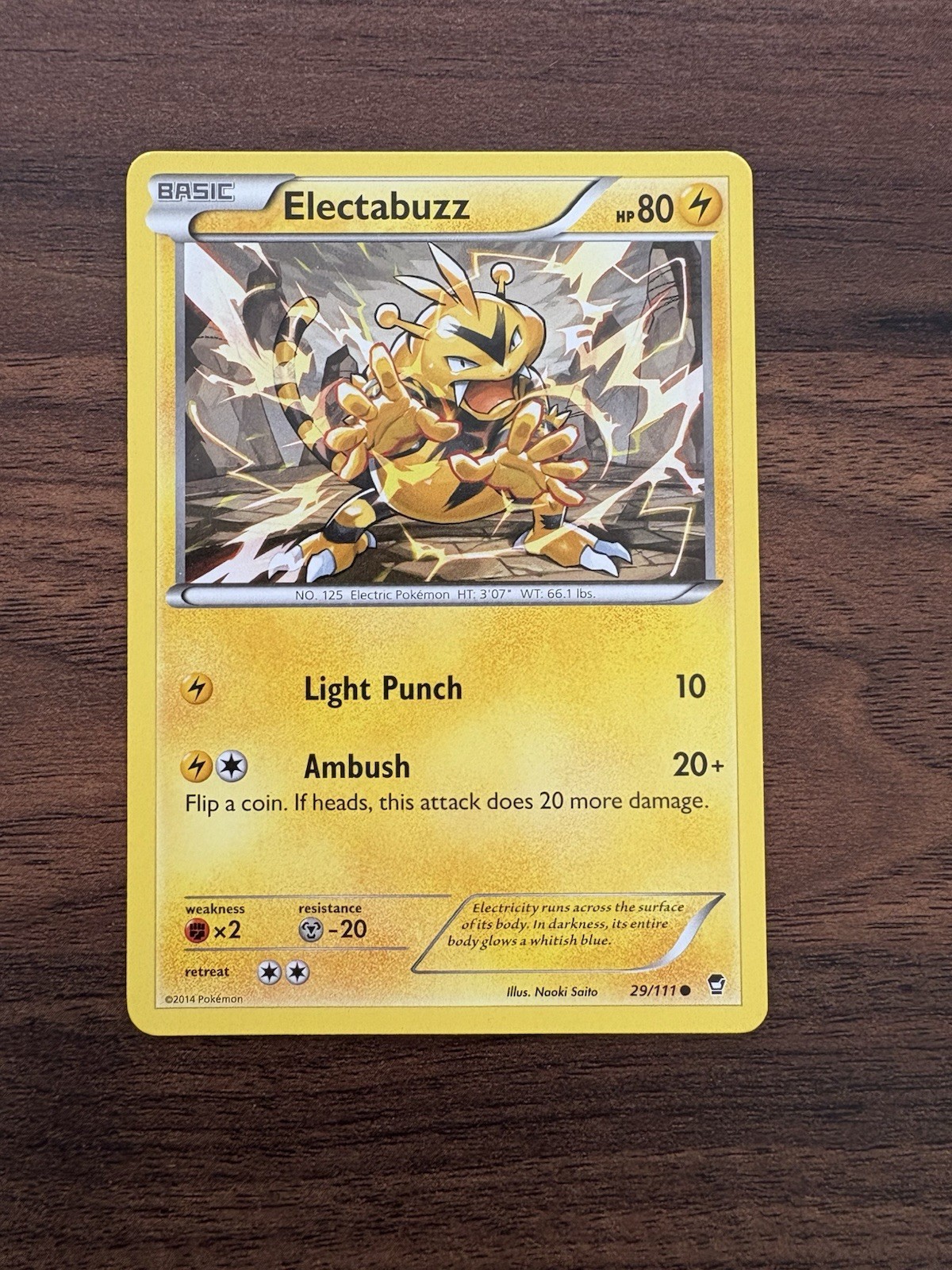 Electabuzz 29/111 XY - Furious Fists Common Normal Pokemon TCG NM