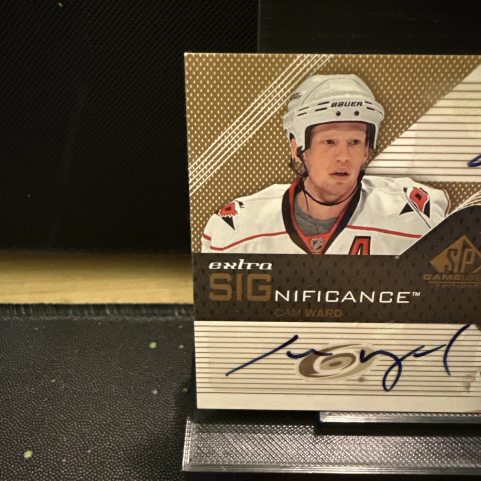 2007-08 SP Juego Usado Edición Extra Significance Eric Staal/Cam Ward/25 Foto 2 de 4