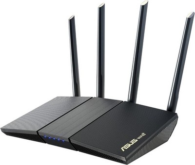 ASUS AX1800 Dual Band WiFi 6 Router   Black   Fast Gigabit, WPA3, AiMesh Ready
