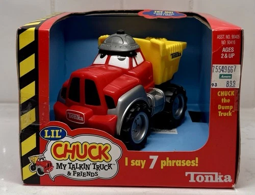 VTG New 1999 Maisto/Hasbro Tonka Lil Chuck The Dump Truck Red Yellow (002)