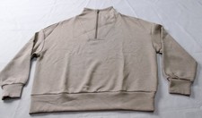 Varley Women's Oversized Hawley Half-Zip Sweatshirt AC2 Taupe Marl Small NWT