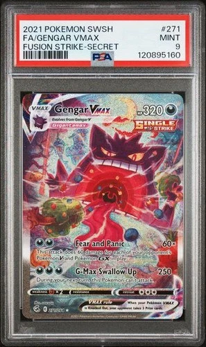 2021 Pokemon Fusion Strike Gengar VMAX Secret 271/264 PSA 9