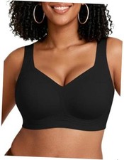 Jelly Wireless Bra for Women Plus Size Full Coverage Minimizer  Large Balck