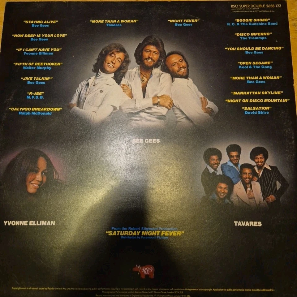 Saturday Night Fever - Soundtrack - Bee Gees - Double Gatefold LP Vinyl VG+/VG - Image 3 of 4