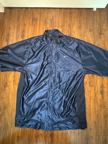 Maglia Nike Vintage Uomo L Blu Warm Up Basket Tiro Maglia Grigio Tag Y2K - Foto 1 di 8