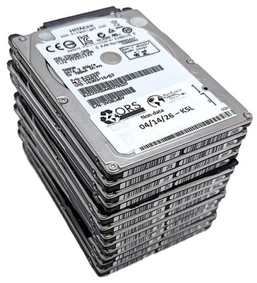 Lot of 12 Hitachi Travelstar 500GB 5400 RPM 2.5'' 7mm SATA II HDD HTS545050A7E380