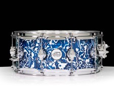 Dw Design Series 6x14 Maple Snare Drum - Blue Lightning Dw Design Series 6x14 Maple Snare Drum - Blue Lightning