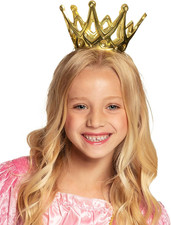 Boland 61591 - Krone Amy, 1 Stück, Größe Ca. 9 Cm, Gold Mit Gummiband, Aus Glänz