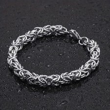 Bracelet Titanium Steel Cable Chain Women Men 8mm Width 7.5" Length Bracelet
