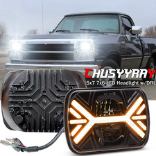 For 1981-1993 Dodge D150 D250 D350 Pickup 2pc 5x7 7x6" LED Headlights Hi/Lo beam