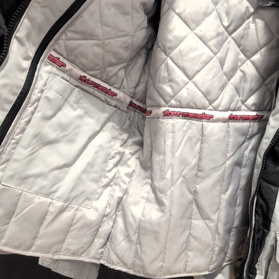 Tour Master Trinity Gray Motorcycle Jacket Women's XL - Image 4 of 4