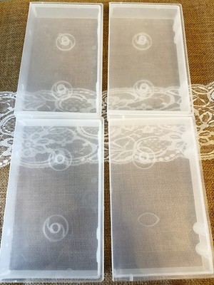 Vintage Empty VHS Plastic Clamshell Storage Cases Lot Of (4)-EUC
