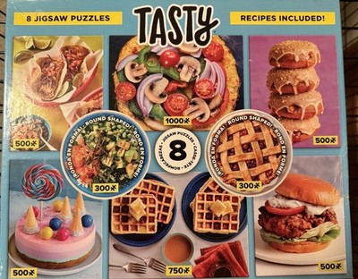 Multipack Jigsaw Puzzle 8 In 1 Bundle Set  Tasty  With Recipe Book Ceaco