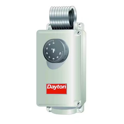 Dayton 1Uhh1 Line Voltage Mechanical Thermostat, Heat Or Cool, 30 To
