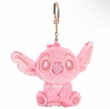 Pink Stitch Disney Plush Toy Doll Bag Charm Key Chain Keychain Keyring 4" -a17c