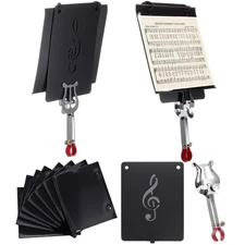 1set Trumpet Lyre Instrument Accessories, Silver Adjustable Marching Clamp on...