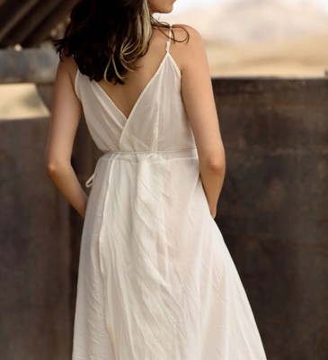 Loup Charmant 100% Cotton Wrap Dress In Nude Size XS | eBay