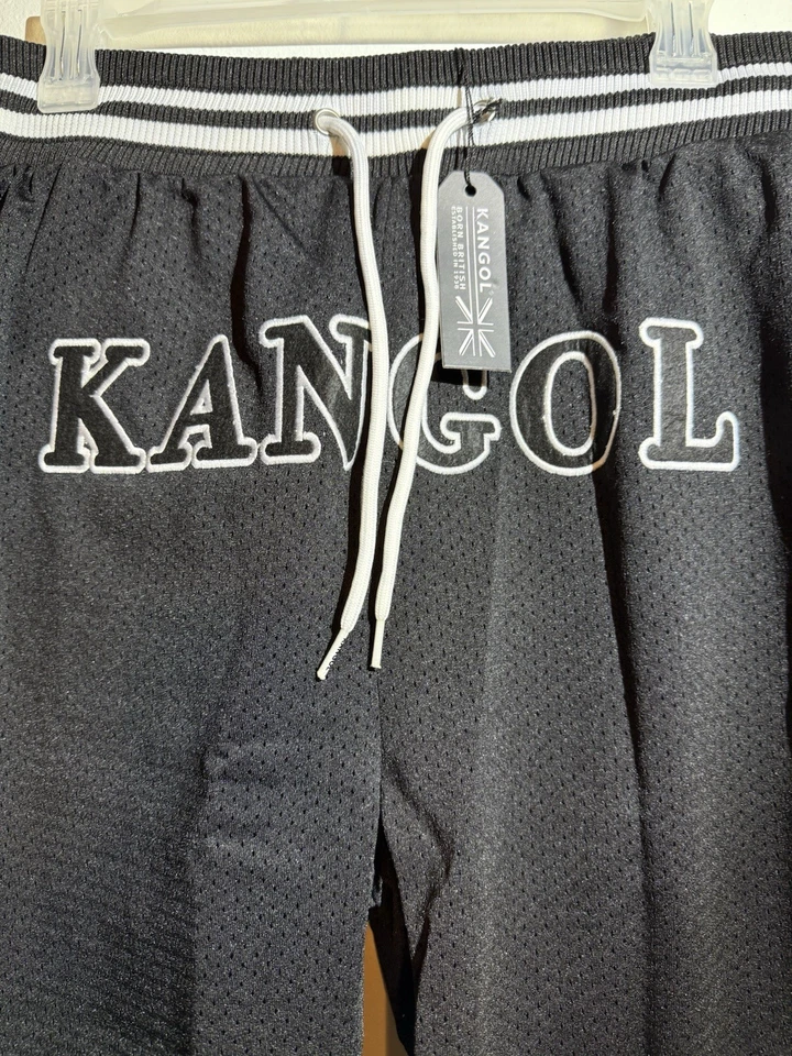 Pantalones Cortos Kangol Para Hombre Talla XL Baloncesto Atlético Negro Malla Logo Nuevo Con Etiquetas Foto 2 de 4