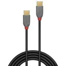 Image of Lindy 2M Usb 2.0 Type C To C Cable Anthra Line. Cable Length: 2 M. Connector 1: