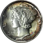 1925-P Mercury Dime CAC Sticker NGC MS66 Superb Eye Appeal