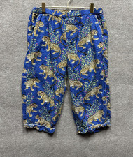 Print Fresh Bagheera Pajama Pants Women M Blue Leopard Print Lounge Sleepwear