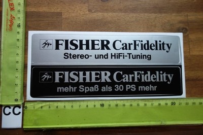 Alter Aufkleber Musik HiFi Audio TV Auto-Radio FISHER Car Fidelity