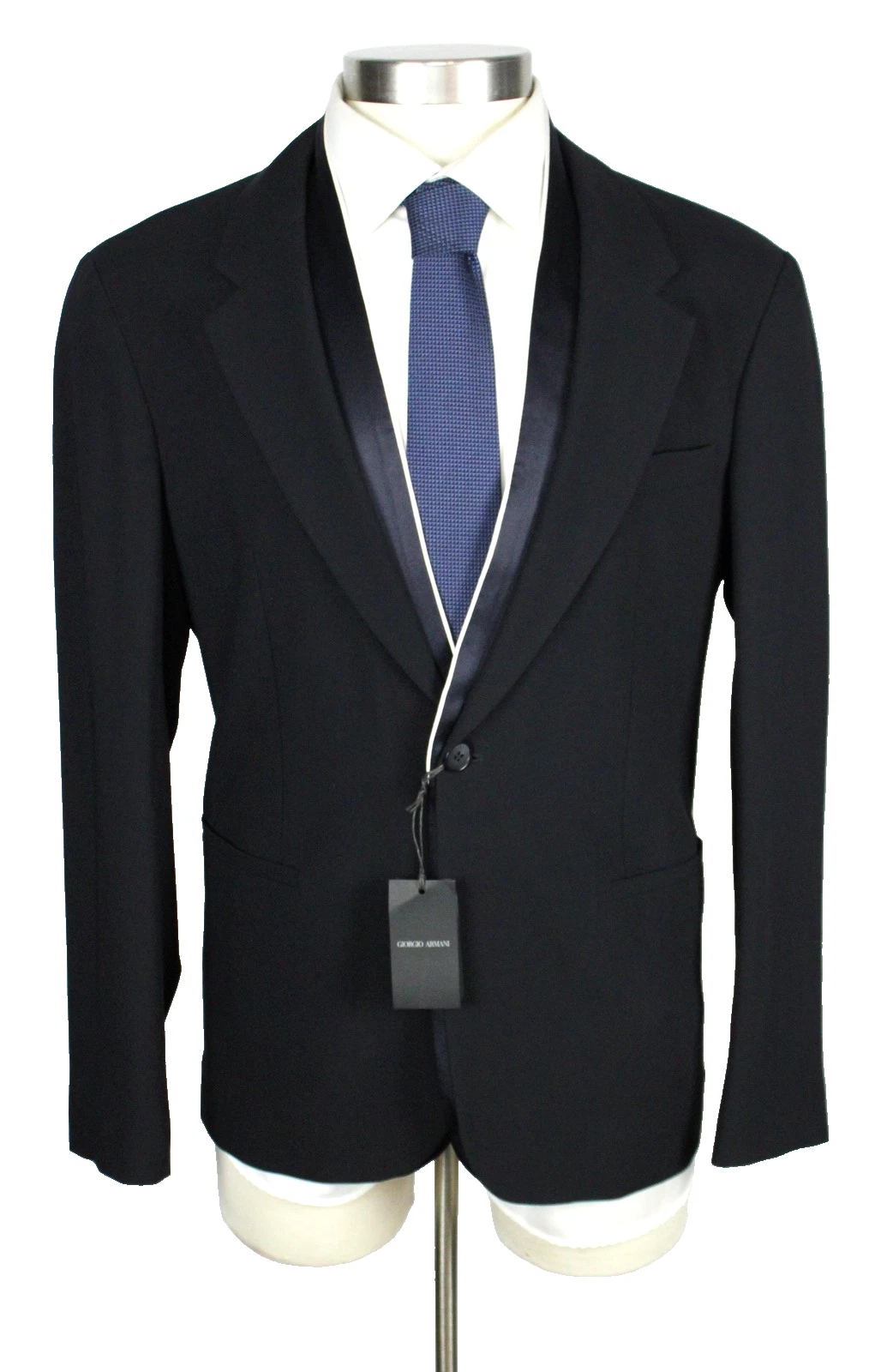 Giorgio Armani — Giorgio Armani Tuxedo Jacket Mens 38 R (48 EU) Dark Navy Wool Silk Blazer Italy