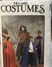 McCalls Sewing Pattern 8335 Miss Mens Unisex Cape Costume Cosplay Sz S-XXL FF UC