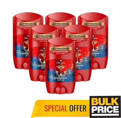 Old Spice Tomorrowland Stick Deodorant Alu-Free Fresh Sweat Odor Protect 6er ...
